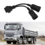 YINETTECH Câble Adaptateur OBDII 6 Broches 9 Broches J1708 J1939 pour Camion Lourd OBDII Y Splitter Scanner Câble Automobile OBD