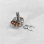 YINETTECH Lot de 2 mini potentiomètres métriques 18 mm A500 K pour guitare électrique, basse, contrôle de la tonalité