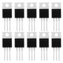 YINETTECH 10 Pièces IRLZ44N Transistors MOSFET de Niveau Logique 47A 55V Transistors MOSFET à Canal N 29x10x4.5mm Utilisés Comme