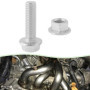 YINETTECH 8 pièces Kit de vis et boulons à bride pour collecteur d'échappement pour le réglage des fixations M10 x 1,5