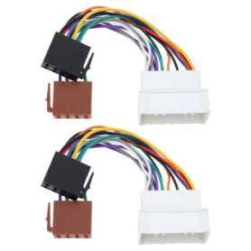 YINETTECH Lot de 2 Câbles Adaptateurs D'autoradio ISO Compatible avec Kia 2005+
