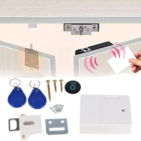 Tiamu Verrou de placard à induction , Capteur Keyless Digital Hidden Cabinet, Ouverture intelligente Digital Hidden Cabinet, DIY