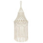 Tiamu Macramé Abat-Jour Plafond Boho, Tapisserie Tissée, Lanterne Suspendue Pendentif Lumière pour Chambre, Café, Salon ou Chamb