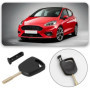 VGOL Lot de 2 Clés de Transpondeur FO21 Noires pour Clé de Voiture Lame de Clé de Voiture Compatible avec Ford Escort Fiesta Mon