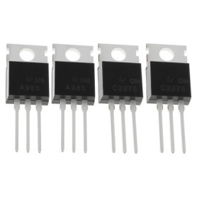VGOL Lot de 2 Paires de Transistors TO-220 2SA985 Et 2SC2275 pour Amplificateur Audio