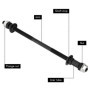 Moyeux de de Neige de Montagne Allongés 240Mm Essieu Arrière Renforcé Essieu Solide Arbre Arrière Accessoire