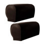 Hopbucan Lot de 2 Housses d'accoudoir en Cuir synthétique Ultra épais et Doux pour chaises Longues, canapés, chaises B
