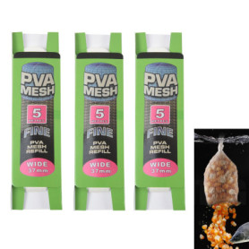 Roundsky Lot de 3 recharges PVA solubles dans l'eau PVA de 5 m - 37 mm - Réseau de recharge pour appareils de nidification - Fil