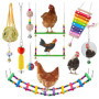 OVNSHVN Poulet pour Poules Poulet Xylophone Jouet Poulet Pont BalançOire Poulet Picorer Poulet Miroir