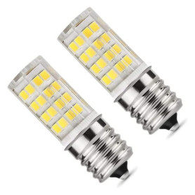 Giyofom Lot de 2 Ampoules LED E17 4W à Intensité Variable pour Four à Micro-Ondes, LumièRe Du Jour 6000K 40W éQuivalent HalogèNe