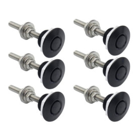 Tagtight Lot de 6 Aluminium Vehicle Hood Pins-Quick Release Lock Loquet Bumper, License Plate Lock Clip, Push Button Bonnet