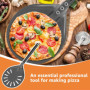 Giyofom Pelle à Pizza Tournante avec Long Manche en Aluminium Antiadhésif pour Pelle à Pizza, Palette Résistante Aux Rayures
