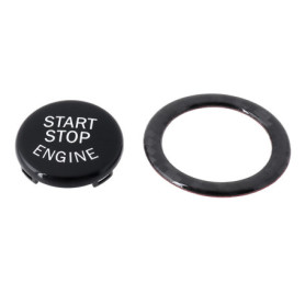 ECSiNG Couvercle Et Anneau de Bouton de Démarrage du Moteur de Voiture Compatible avec BMW Série 3 E90 Compatible avec BMW Série