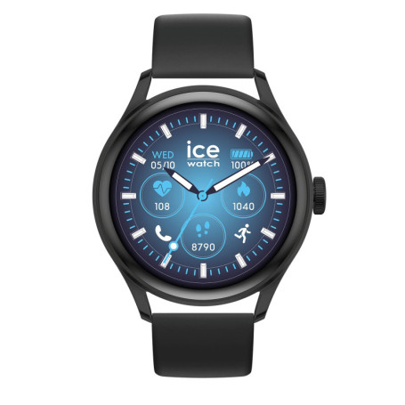 Ice-Watch - Ice Smart 3.0-1.2 Black 1.2 AMOLED GPS - Montre connectée Noire pour Homme avec Bracelet en Silicone - 025105 (1.20 