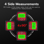 Tolesum 4 * 90° Inclinomètre Numérique, Rapporteur d'Angle Numérique, Base Magnétique, Écran LCD et Rétroéclairage Pour Menuiser