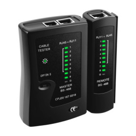 Mcbazel Testeur de Câble RJ11/RJ12/RJ45, Testeur de Câblage et de Cordon, Testeur de Câble Téléphonique, Testeur de Câble LAN, O