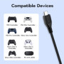 Mcbazel Câble Micro USB, Câble de Chargement USB vers Micro USB pour Manette PS4/PS4 Slim/PS4 Pro, Manette Xbox One/One X/One S/