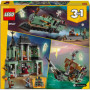 LEGO Creator 3-en-1 Le Manoir Hanté - Jouet Maison se Transformant en Set de Bateau ou de Train Hanté - Inclut 5 Minifigurines -