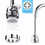 Mousseur robinet cuisine economie eau 3 modes d'ecoulement de l'eau avec extension en acier inox flexible brise jet robinet cuis