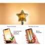 TECNOLUX EURO -LED Ampoules à filament 4W E27, éclairage LED vintage 4W Edison Hot 3000K Star