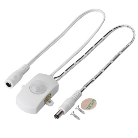 5A DC 6-24V Mini capteur de commutateur de Mouvement PIR détecteur de Mouvement commutateur Automatique Bande de LED(Blanc)