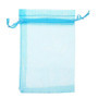 Wady - Lot de 100 sachets en organza avec cordon de serrage pour cadeaux, bijoux, fête de mariage, 7 x 9 cm, bleu d’eau