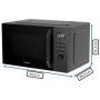 Daewoo Micro-ondes Solo MD-FC206SB - 20 L - Puissance 700 W - 8 programmes automatiques - 5 niveaux - Minuteur - Noir
