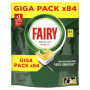 Fairy Original Tablettes Lave-Vaisselle Tout En 1 Parfum Citron, 84 Capsules, Efficaces Contre Graisse Incrustée, Action Sel et 