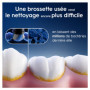 Oral-B Lot De 10 Brossettes De Rechange Ultimate Clean, AUTHENTIQUES, Noires, Brossage En Profondeur, Elimination De La Plaque D