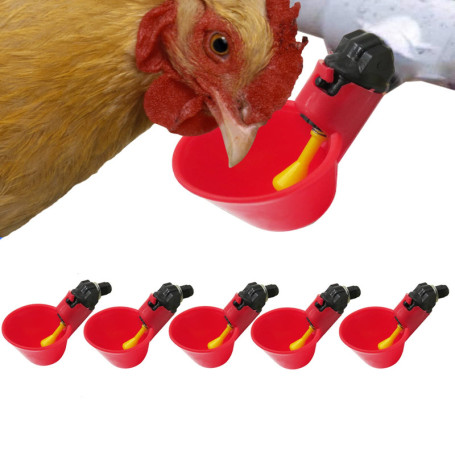 Bogoro 6 PCS Abreuvoir Poules Automatique, Abreuvoirs Automatiques Kit, DIY Abreuvoir Poules, Abreuvoir Poule avec scie à Trou, 