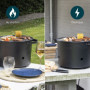 Barbecue Princess - À charbon de bois ou électrique - Portable & Polyvalent - Surface de cuisson Ø 32 cm - 1 400 W