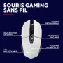 GXTrust 1108W Vylax Souris Gamer sans Fil Rechargeable, 80 Heures d'autonomie, 800-4800 DPI, Éclairage LED Multicolore, Récepteu