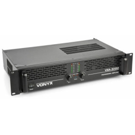 Vonyx VXA-3000 - Amplificateur Professionnel, 2x 1500 Watts, Connexion en Pont, Amplificateur Stéréo Haute Qualité, Idéal DJ et 
