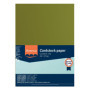 vaessen creative Florence Papier Cartonné, Vert (Olive), 216g, 10 Feuilles, Surface Lisse, pour Peindre, Scrapbooking et plus, D