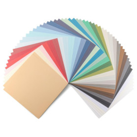 Florence Papier Cartonné en Lin Couleurs Assorties 250 g – Papier Scrapbooking 30,5 x 30,5 cm – Papier Cartonné Couleur – Invita