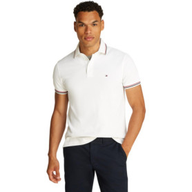 Tommy Hilfiger Tipped Slim Fit Polo Mw0Mw37346 S/S, White (White), XS Homme