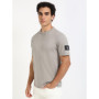 Calvin Klein Badge Regular Tee J30J323484 T-Shirt S/S, Grey (Rock Ridge), XXL Men's