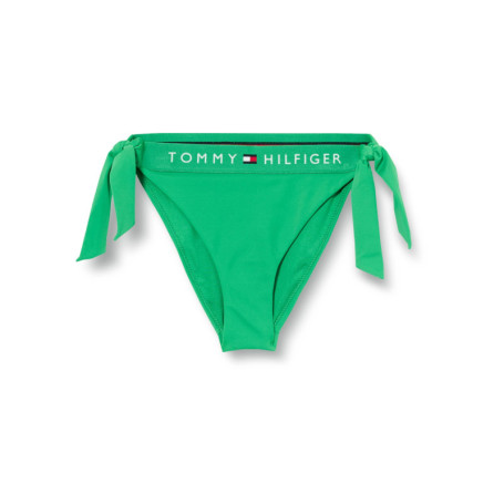 Tommy Hilfiger Side Tie Cheeky Bikini Uw0Uw04497 Attache latérale, Green (Radiant Green), L Femme