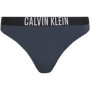 Calvin Klein Bas de Bikini Femme Bikini Slip, Bleu (India Ink), L