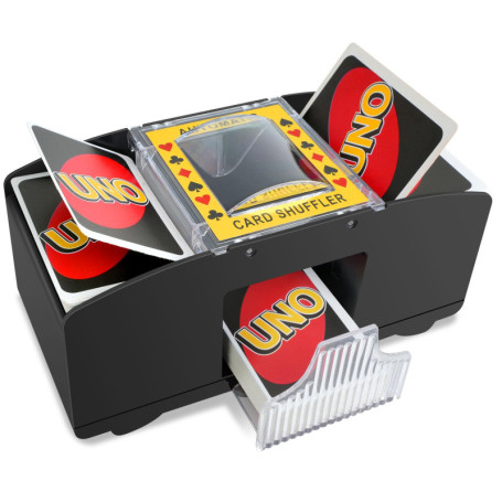 Vonsera Mélangeur de Cartes Électronique Automatique, Trieur pour 1 à 2 Jeux, Distributeur de Cartes pour Jeux de Type UNO, Poke