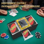 Vonsera Mélangeur de Cartes Électronique Automatique, Trieur pour 1 à 2 Jeux, Distributeur de Cartes pour Jeux de Type UNO, Poke