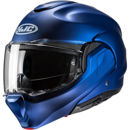 HJC, Casque Moto Modulable F100 UNI Semi Flat Metallic Blue, L