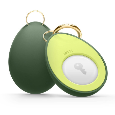 elago Coque Avocado Compatible avec Apple Airtag Étui - Porte-Clés De Protection Contre Les Chutes, Porte-Clés Porte-Mousqueton 