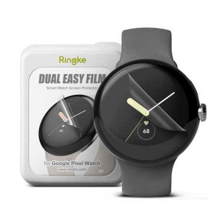 Ringke Protecteur d'écran Compatible avec Google Pixel Watch 2/1 41mm [Dual Easy Film] [3 Pack] Application Facile Attachement s