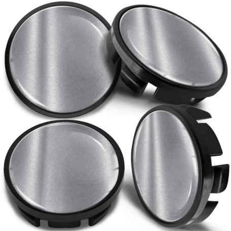 SkinoEu Lot de 4 Enjoliveur Cache Moyeux Capuchon de Centre de Roue 65 mm, Compatible avec VW Enjoliveurs 3B7 601 171 / 6U7 601 