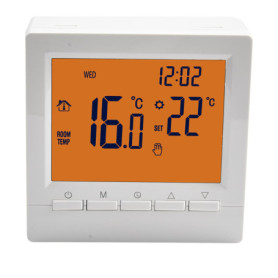 Thermostat intelligent programmable - Thermostat mural pour chaudières à gaz - Contrôleur de température avec grand écran LCD - 