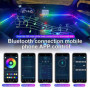 NEOVSUNY Éclairage intérieur LED en acrylique pour voiture - Éclairage d'ambiance RVB - 110 cm - 146 LED avec 219 options de scè