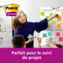 Post-it Notes Autocollantes Super Sticky, Couleurs et Tailles Assorties, 3 Blocs, 45 Feuilles par Bloc, Rose, Bleu, Jaune - Feui