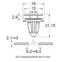 Restagraf - Fixations Agrafe de Panneau pour Garniture de Porte & Hayon - Compatible avec MERCEDES CLASSE M, CLASSE R, GL - Réf.