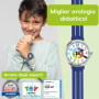 Kiddus Montre Bracelet Éducative pour Enfants, garçon. Time Teacher Analogique avec Exercices. Facile d’Apprendre à Lire l’Heure